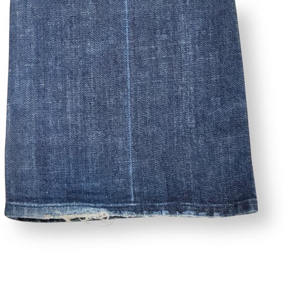 7 For All Mankind A Pocket Flip Flop Bootcut Jeans Womens 27 Low Rise Dark Wash - Picture 7 of 11